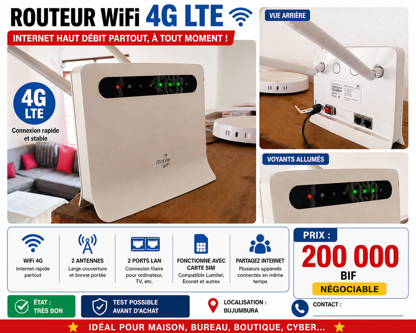 WI-FI ROUTEUR 4G
