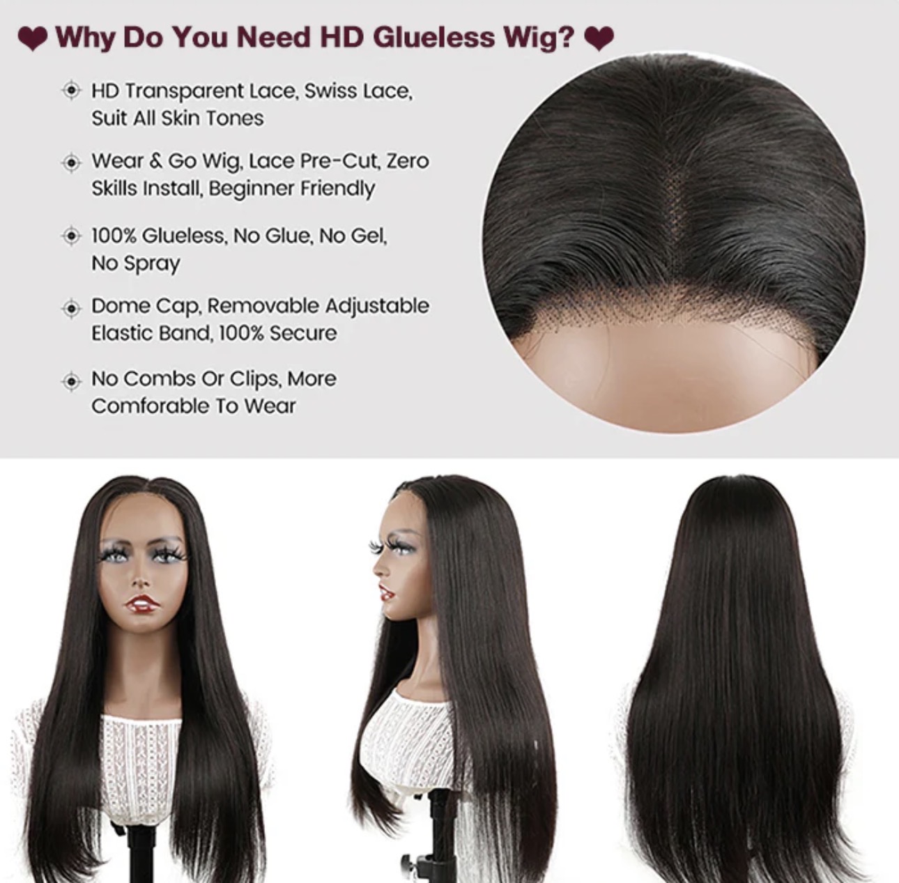 Perruque HD Wear & Go – Human Hair, Ntikeneye Kole