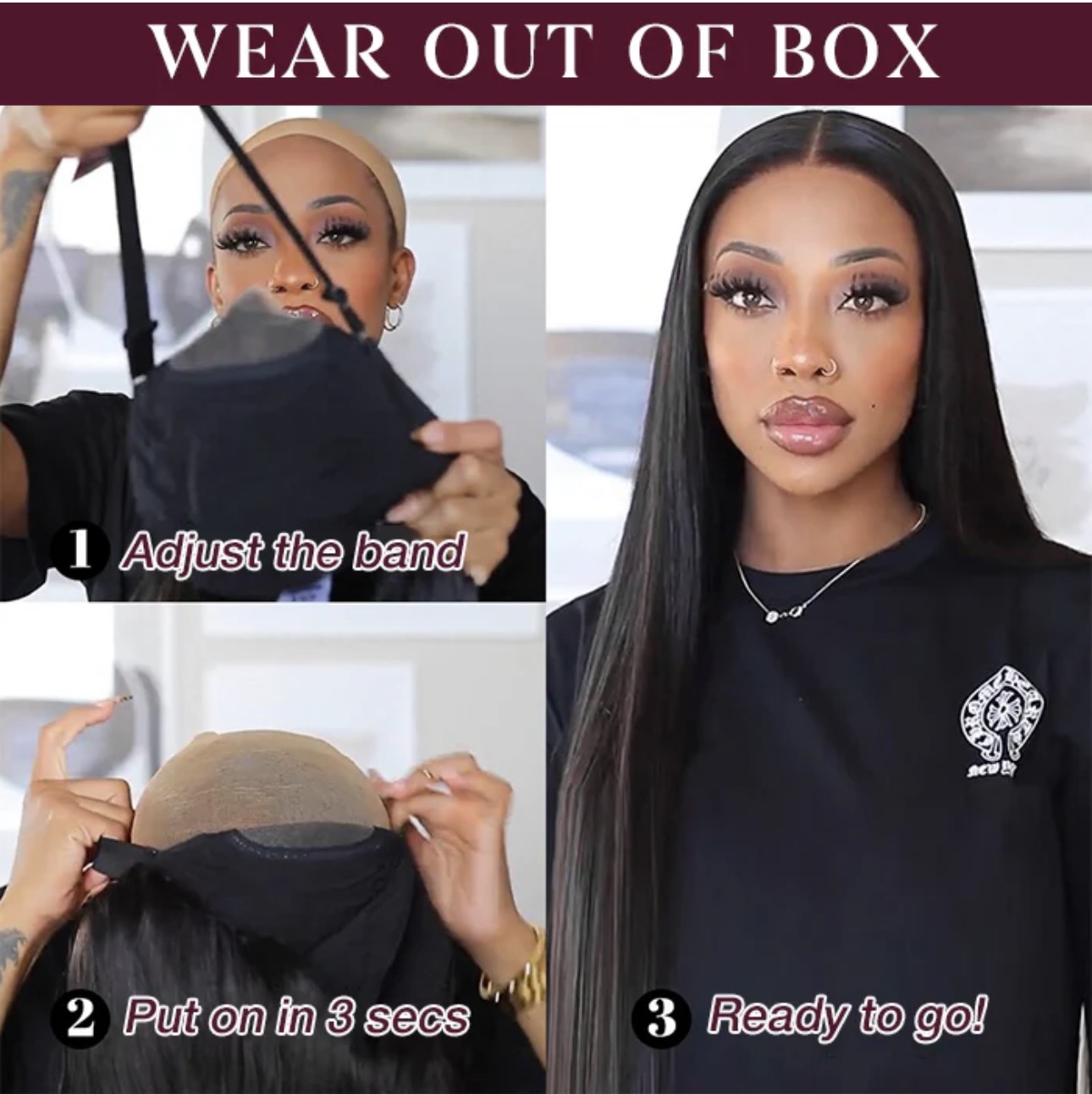 Perruque HD Wear & Go – Human Hair, Ntikeneye Kole