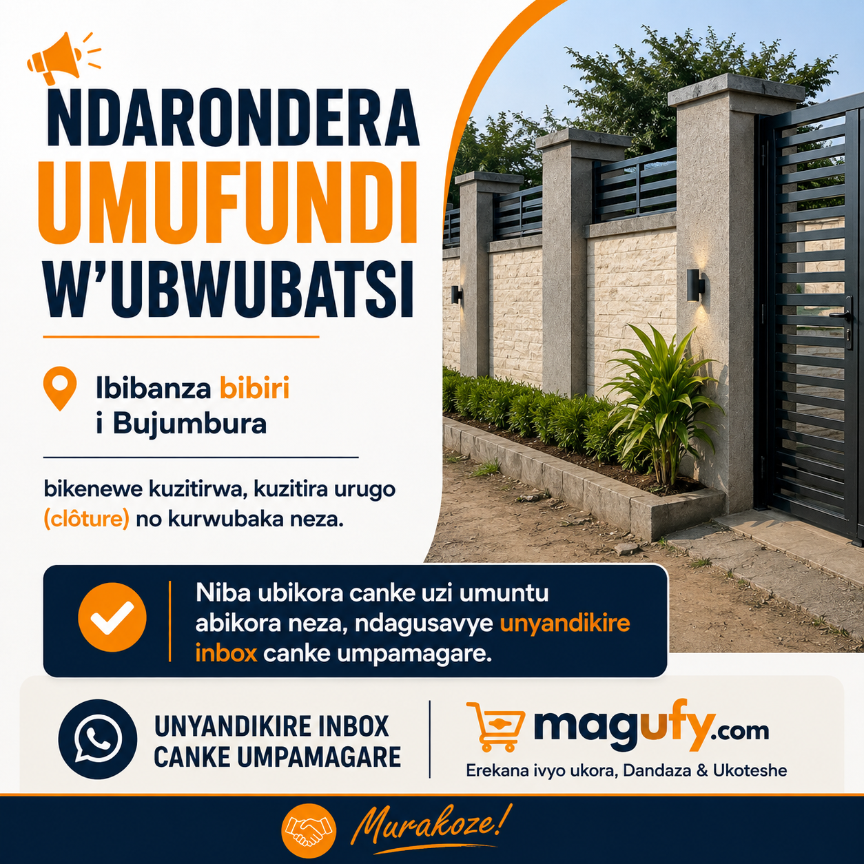 Ibibanza Bibiri Bikeneye Kuzitirwa i Bujumbura